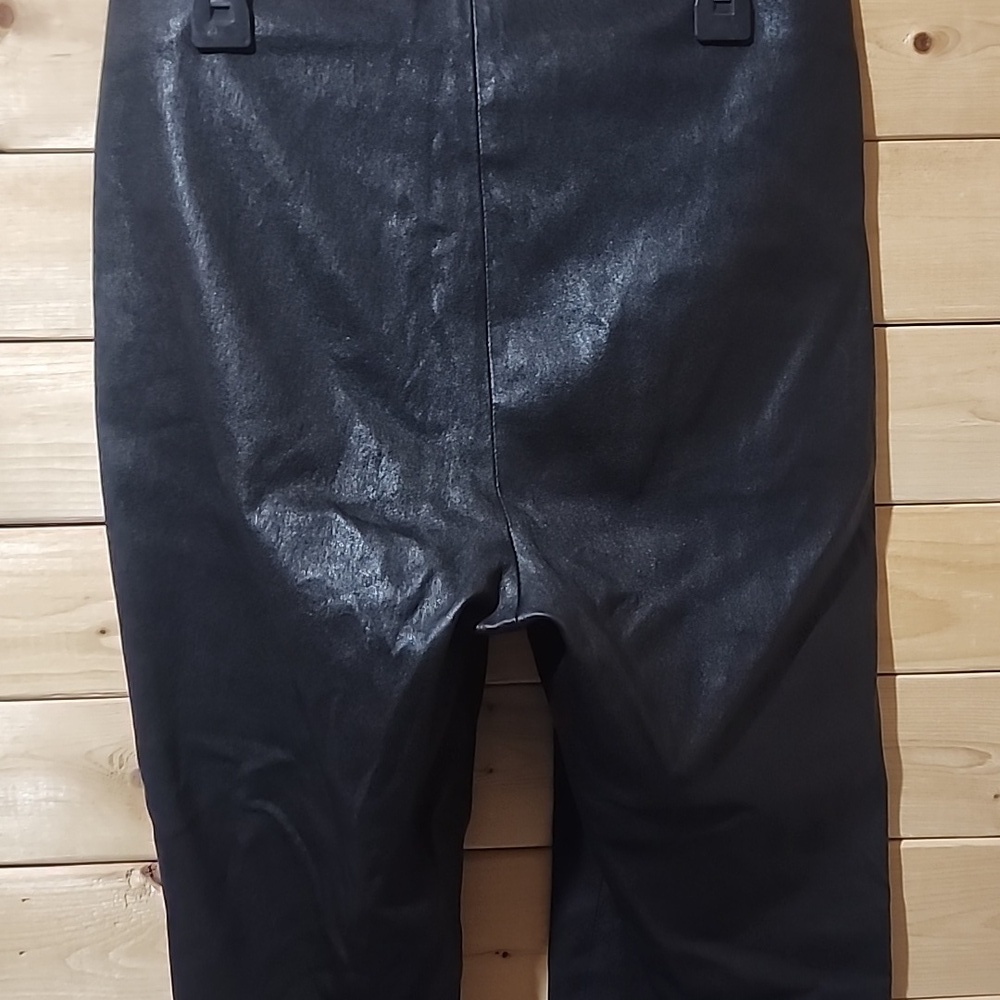 VINCE 100% Lamb Leather Black Pants Straight Leg Size Small - Picture 6 of 8